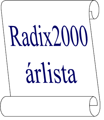 Radix2000 árlista